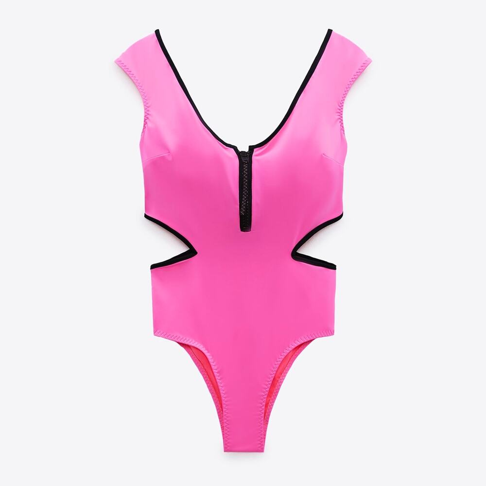 ZARA Cut Out One-Piece Swimsuit Size Small NWT